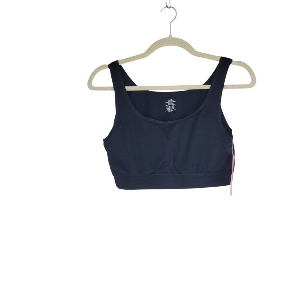 Yummie By Heather Thomson Scoop Neck Bra w/Removable Pads Black 1X/2X NEW
